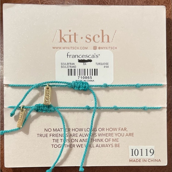 NEW Kitsch Soul Strands Turquoise Friendship Bracelets - Picture 2 of 4